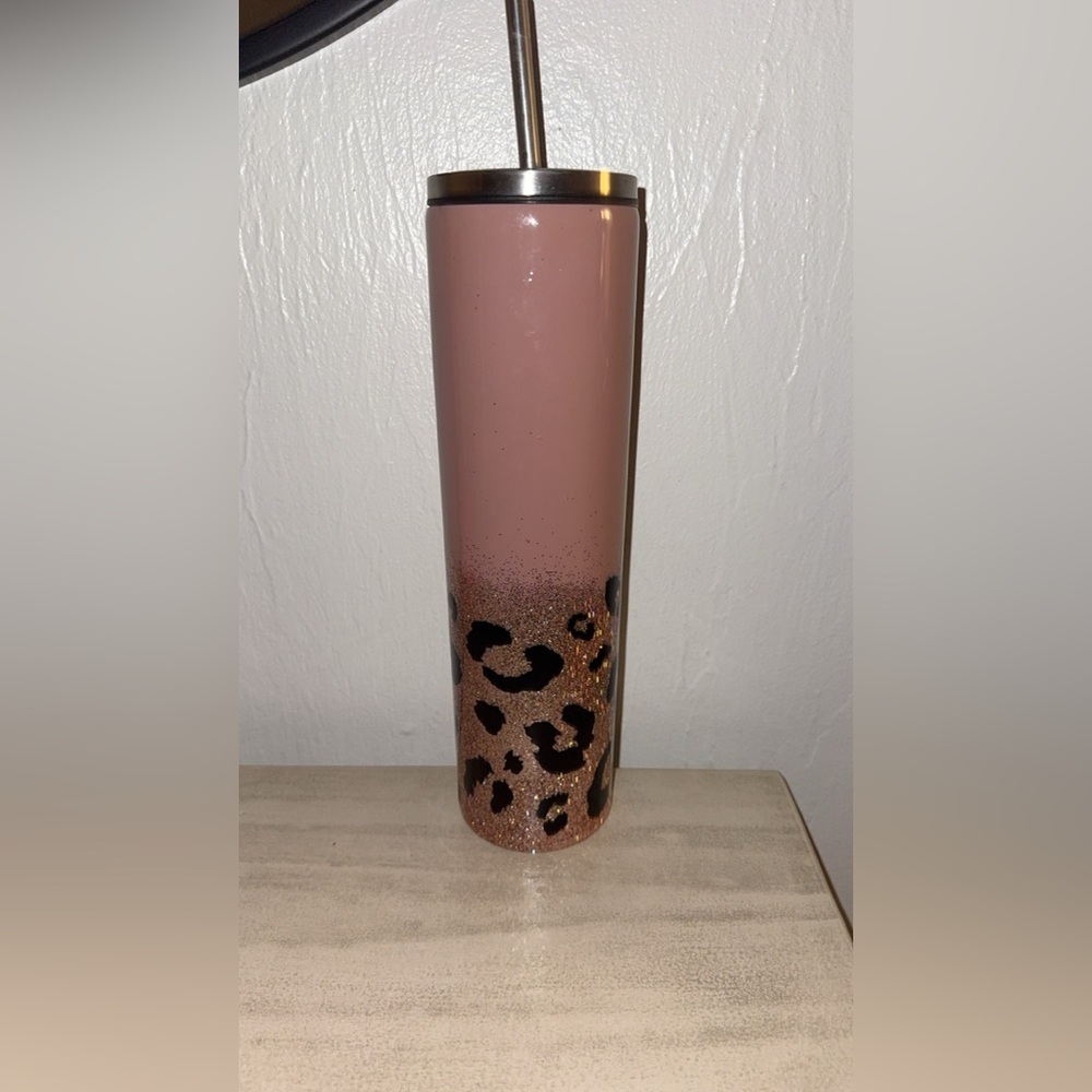 Leopard Print Pink Tumbler